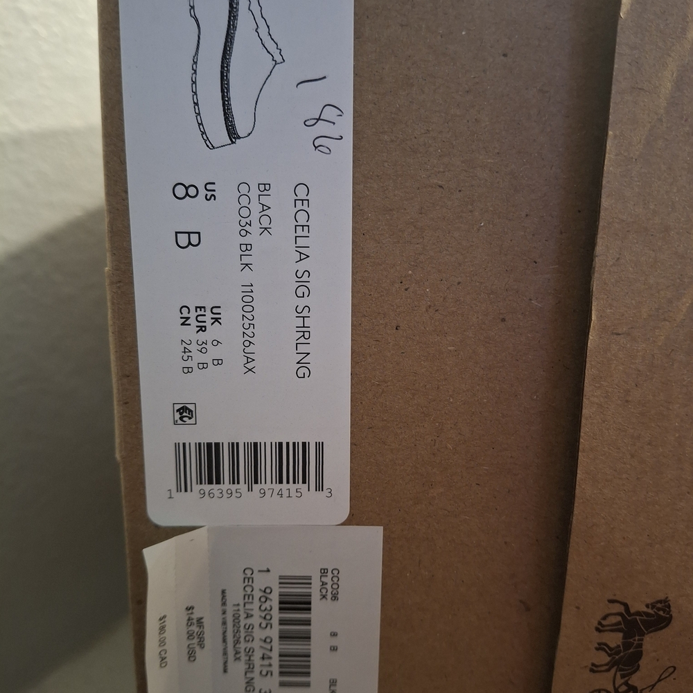 Coach Black Cecilia Slip-On Flats